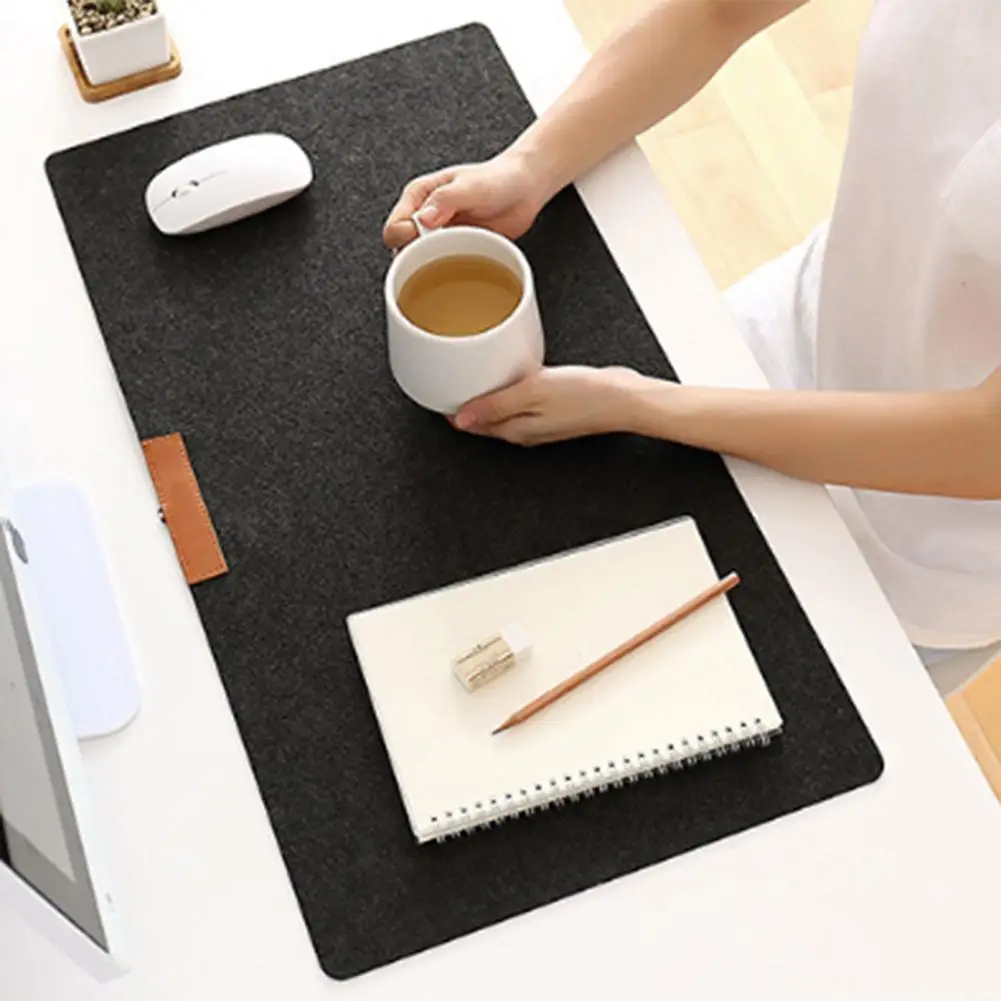 Large Office Computer Desk Mat Modern Table Keyboard Mouse Pad Wool Felt Laptop Cushion Desk Mat Gamer Mousepad Mat 700*330mm