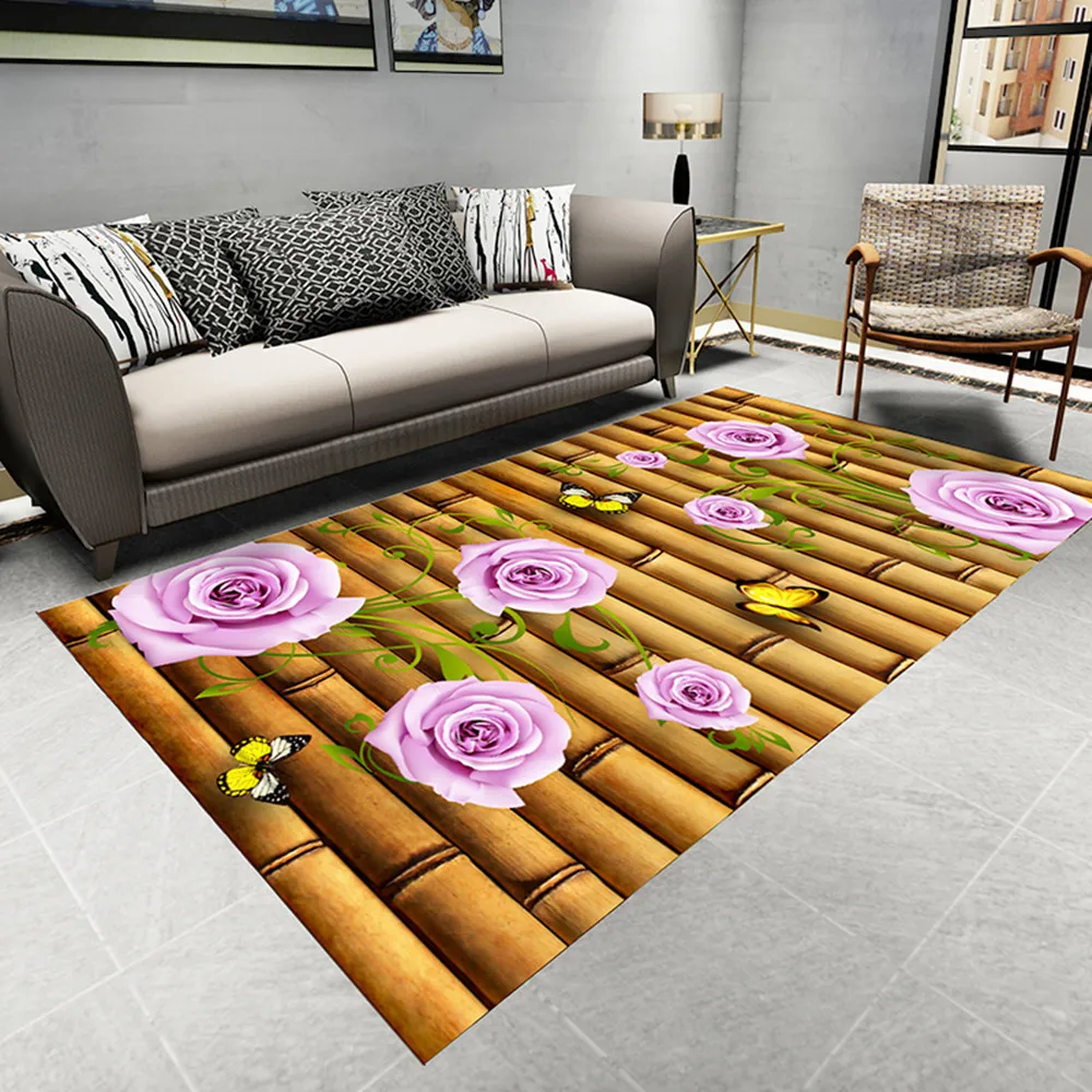 

Creative Garden Flower 3D Printing Carpets for Living Room Bedroom Area Rugs Coffee table Floor Mat Home Decor Large Size Carpet