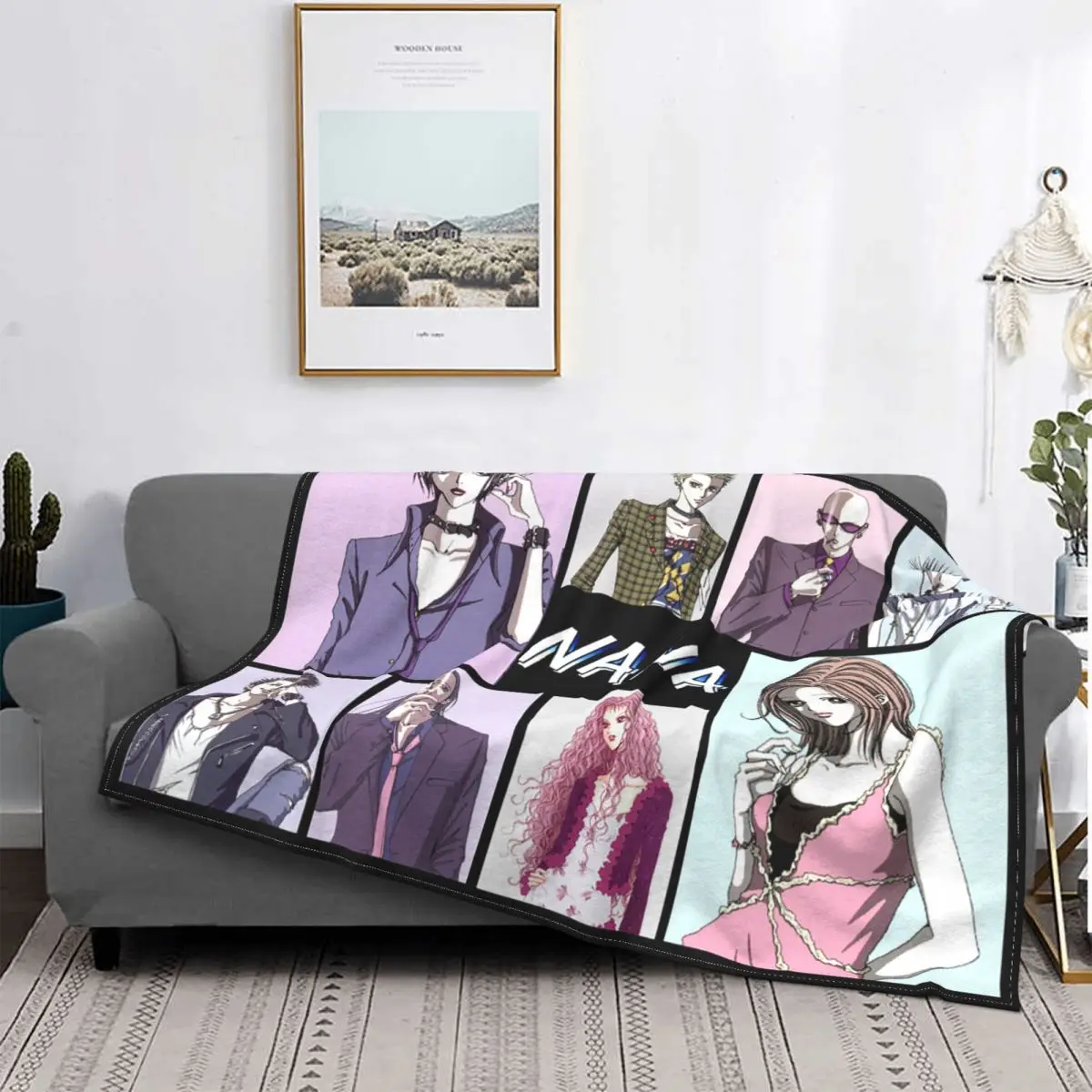 Nana Osaki Komatsu Shinichi Plush Blanket Classic Anime Manga Funny Throw Blankets for Home Hotel Sofa Plush Thin Quilt