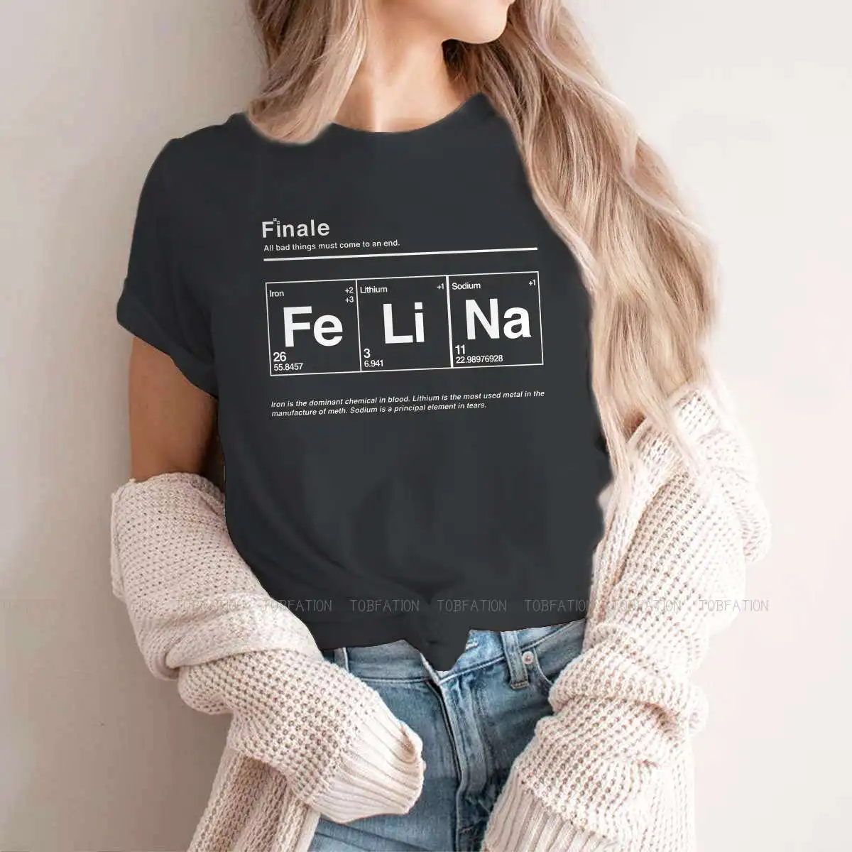 FeLiNa Cute Girls Women T-Shirt Breaking Bad Walter White TV Show Blusas Harajuku Casual Short Sleeve Vintage Oversized Tops