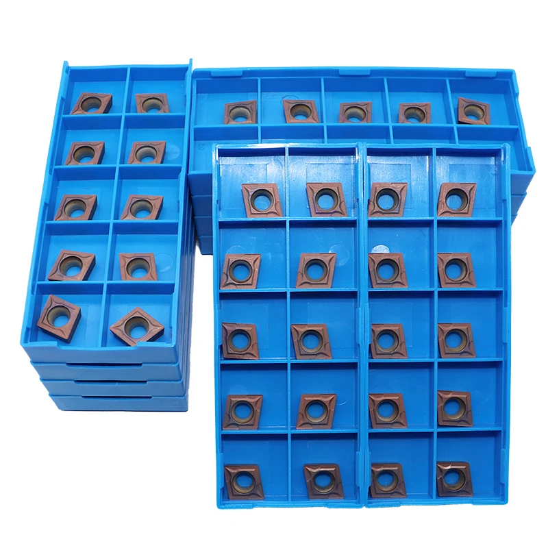 Ccmt09t304 vp15tf 100 pçs inserções de carboneto ccmt 09t304 lâmina torneamento interno ferramenta cnc torno metal ferramentas ferramenta de corte acessórios