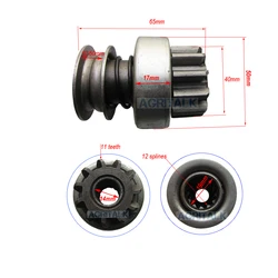 スターターモーター用bendix (ドライブピニオン) (非ギアリダクションタイプ) qd132a laidong ll380エンジンに適しています、最初に私たちに確認してください