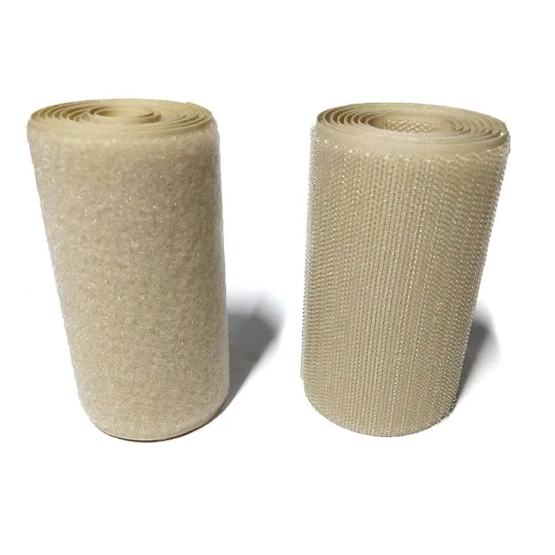 10CM Width Hook and Loop no adhesive hook loop fastener tape sewing magic tape sticker strap couture strip clothing khaki