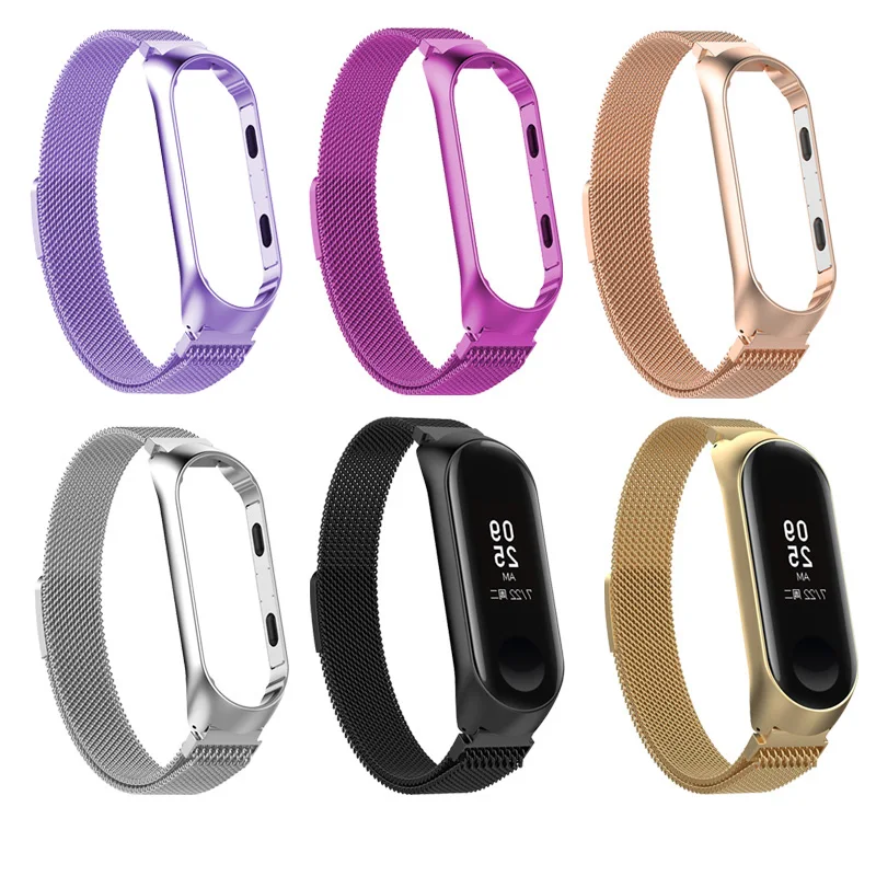 Mi Band 3 4 5 6 Wrist Strap Metal Screwless Steel For Xiaomi Mi Band 2 Bracelet Miband 3Wristbands Pulseira Miband 4 Wrist Strap