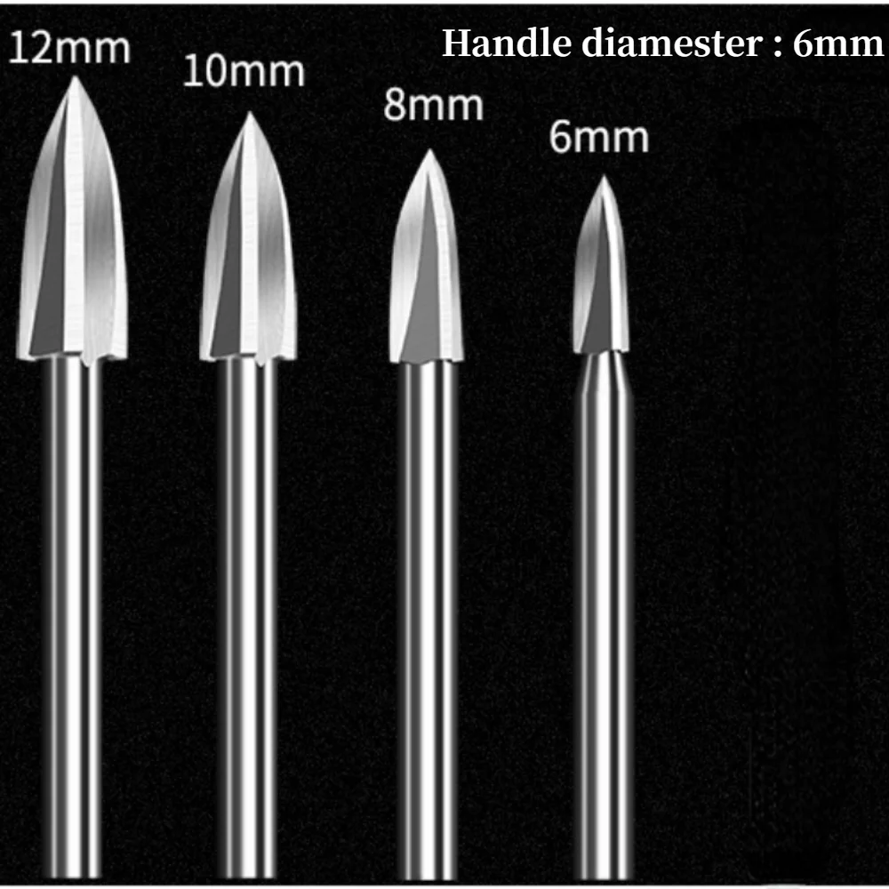 Woodworking Carving Cutter / Milling Cutter / Wood Cutter Grinding / Root Carving Tool Grinding Head  /  White Steel Sharp Knife