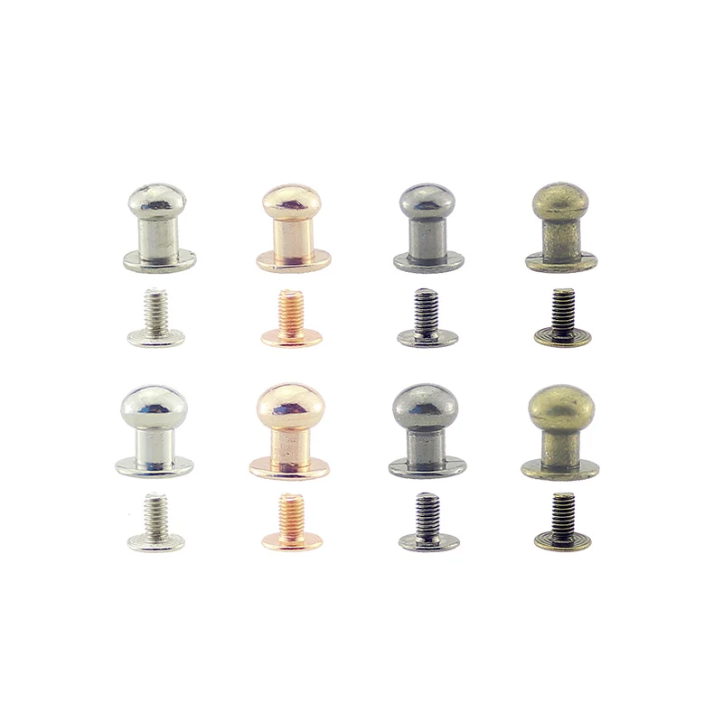 50 takım/paket 4 renk perçin deri cüzdan sivri ve çıtçıt giysi için vidalar kemer çanta aksesuarları