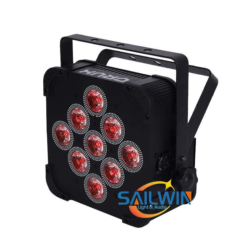 (Pack of 4) Hex Crux 9leds*18W 6in1 RGBAW+UV Battery Operated Wireless LED Par Light For Event Party Flicker Free 7/12CH