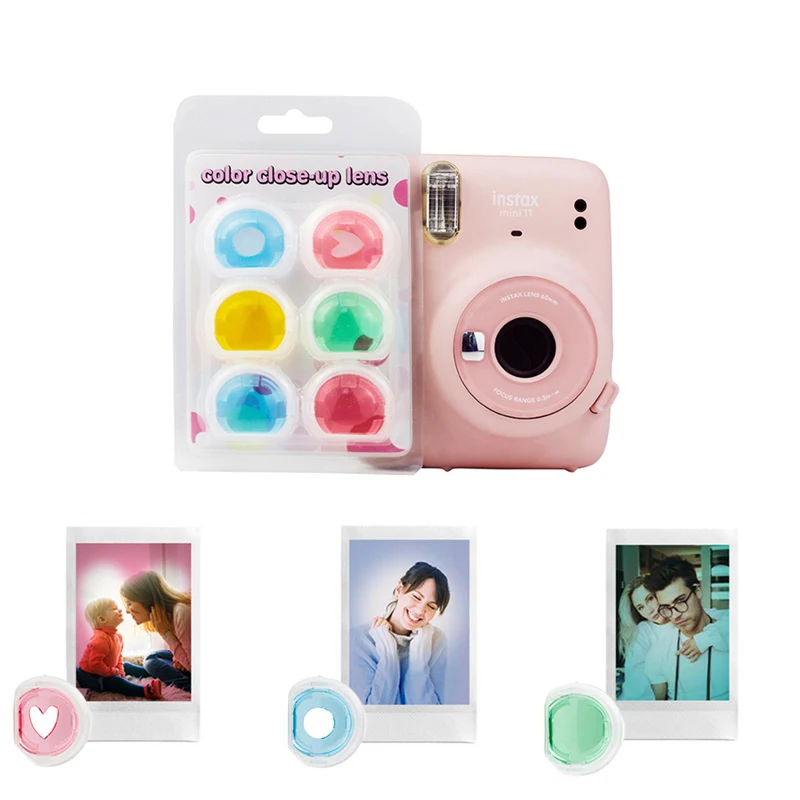 Cámara Mini11, videocámara colorida, filtro de lente de color de primer plano para accesorios de lentes Fujifilm instax