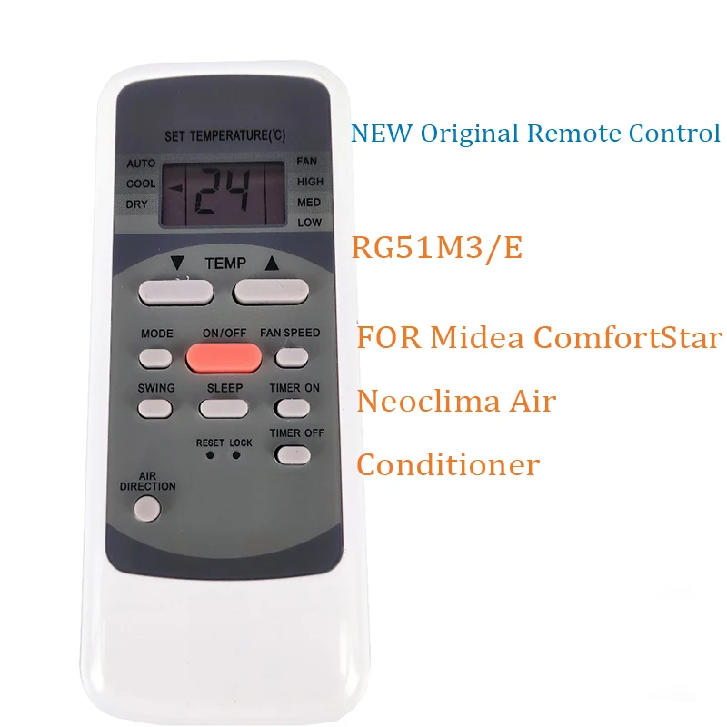 جديد الأصلي RG51M3/E ل ميديا comfort tstar Neoclima مكيف الهواء التيار المتناوب التحكم عن بعد Fernbedienung