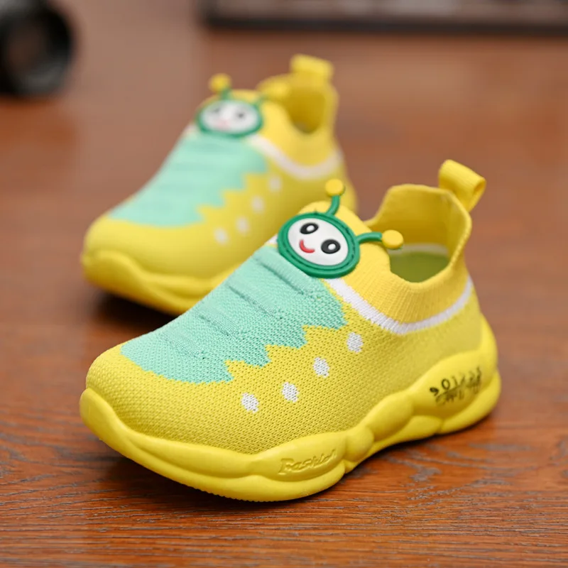 Fashion Baby Girls Boys Sneakers Sport Child Stretch Mesh Shoes Cartoon Infant Kids Baby Running Sneakers