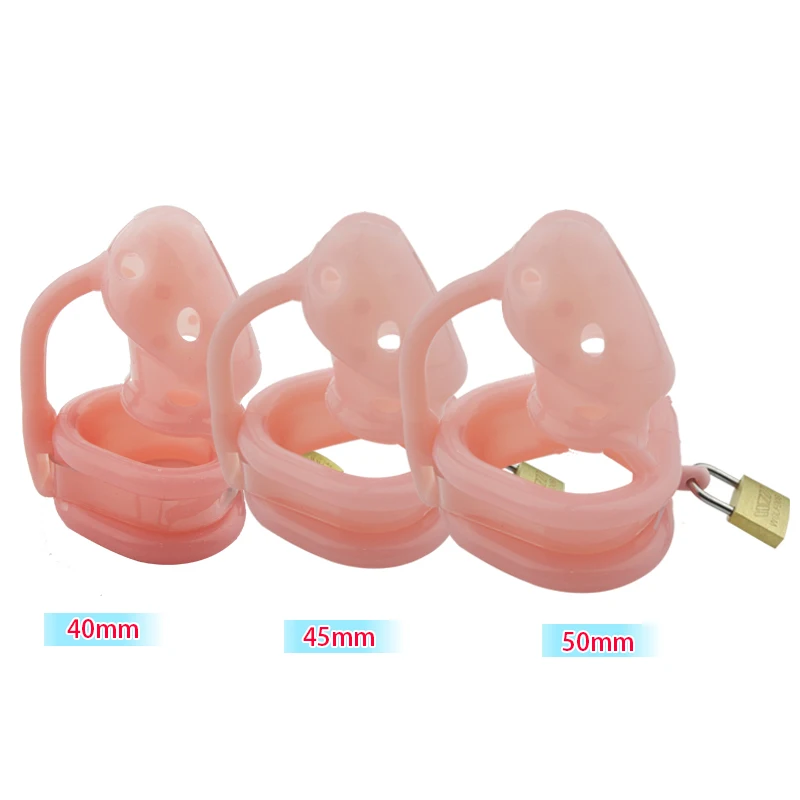 CHASTE BIRD Male Latest Design Bird Locked Pico Massage Silicone Soft Spikes Male Chastity Device Small Cage Penis Belt BDSMA128