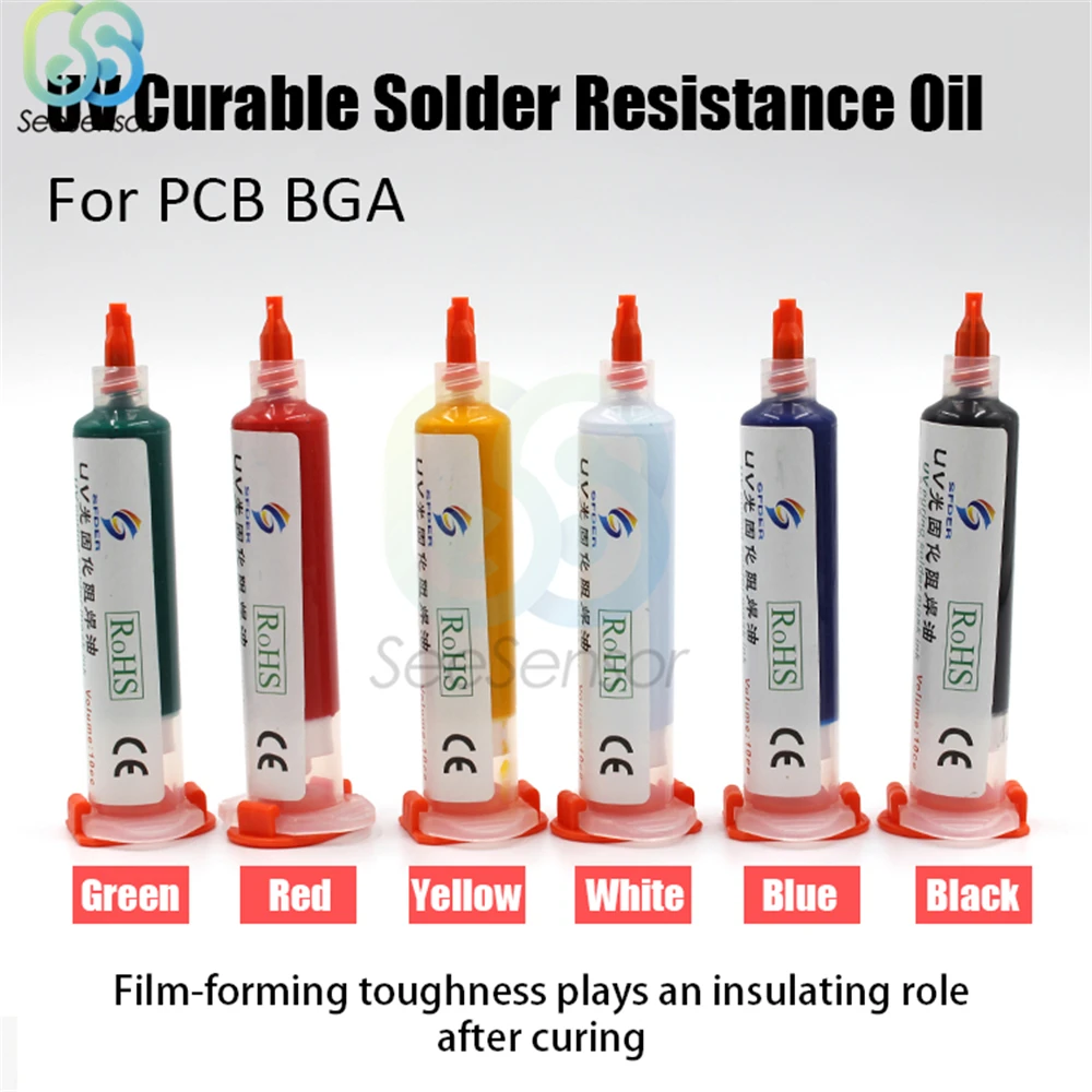 10cc UV Curable Solder Resistance Oil Solder Mask Ink Welding Fluxes Oil for Mobile PCB BGA Circuit Board Protecting