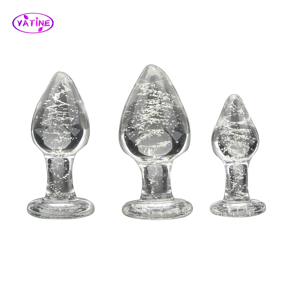 28-40mm Luminous Butt Plug Glass Anal Beads For Women Dildos Female Masturbator Sex Toys Adult Men Couple Games Erotic Products