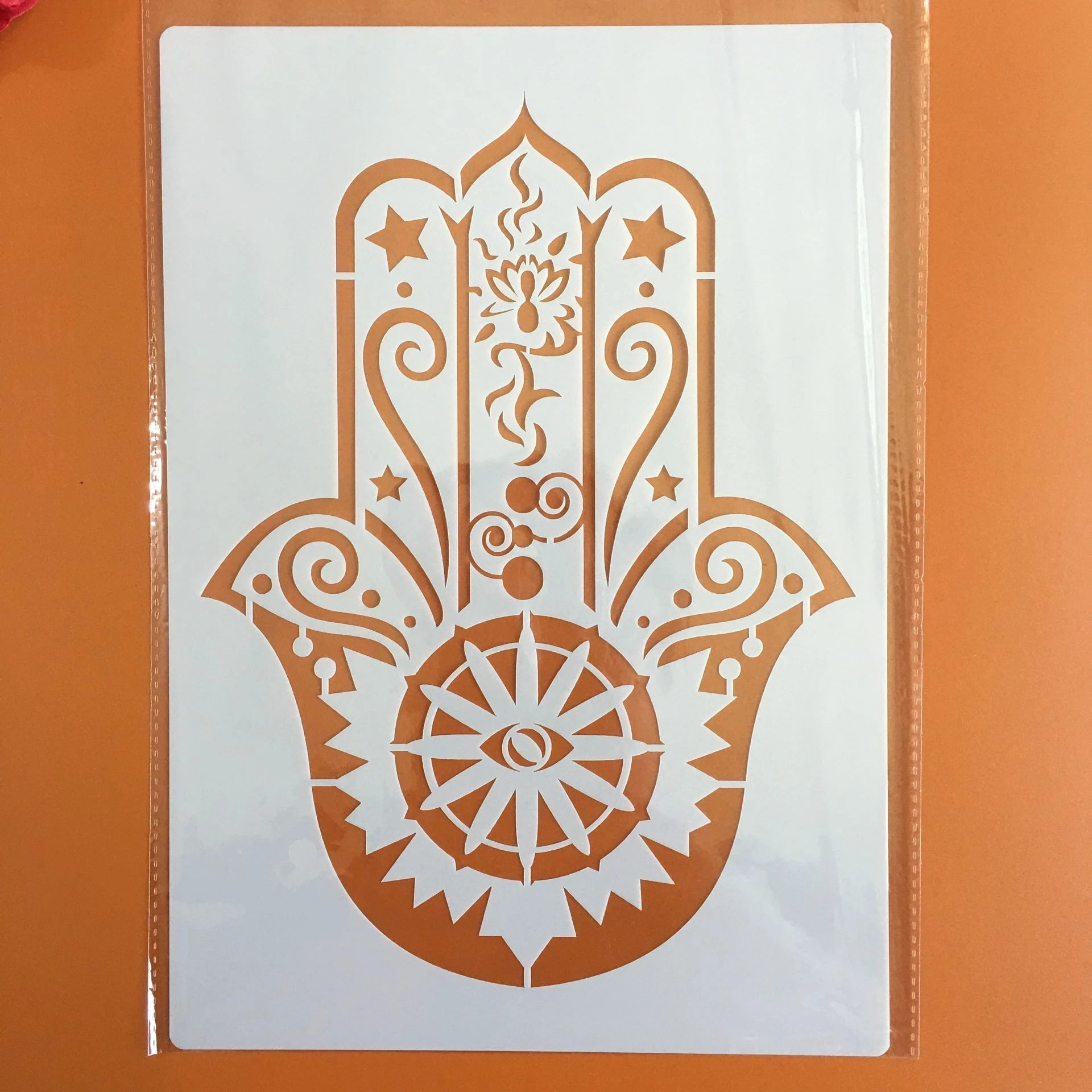 A4 29 * 21cm  Religious palm DIY Stencils Wall Painting Scrapbook Coloring Embossing Album Decorative Paper Card Template,wall