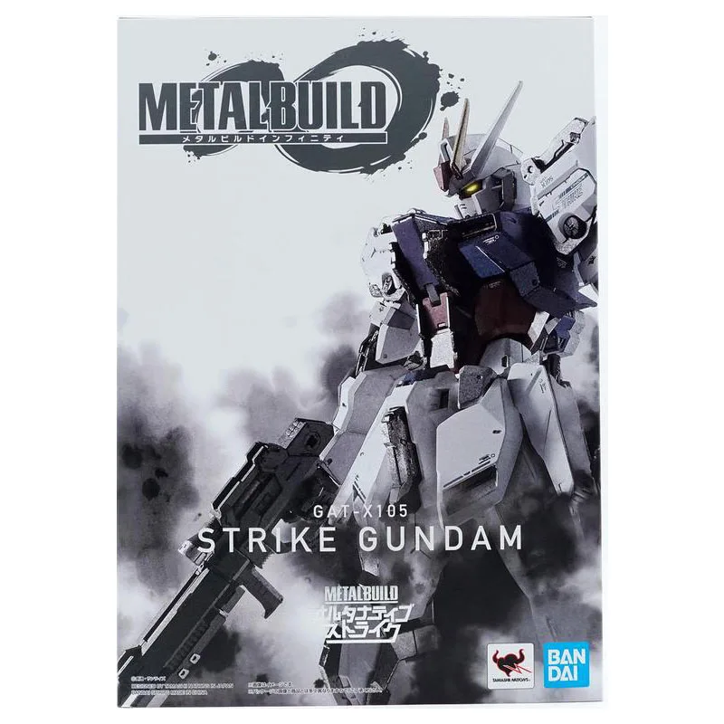 Bandai Gundam Model Kit Anime Figure Robot Spirits METAL BUILD Strike Gundam Genuine Model Action Toy Figure Toys for Children