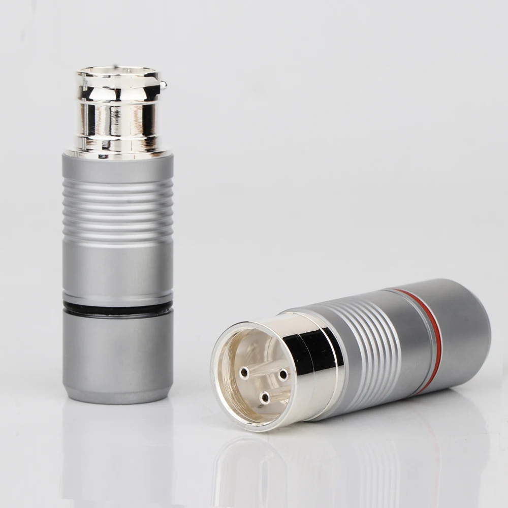 XR1813 4pcsVoodoo Hi-End Silver plated Tellurium Copper Male female XLR Connector audio XLR balance plug connector for hifi plug