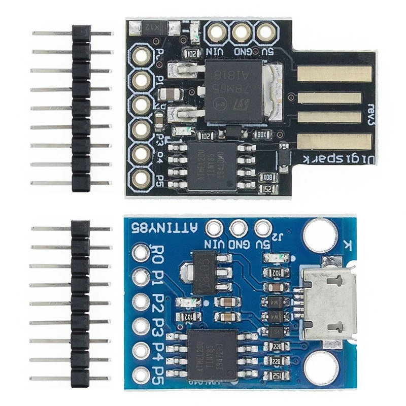 Niebieska czarna TINY85 Digispark Kickstarter Micro Development Board ATTINY85 moduł do Arduino IIC I2C USB