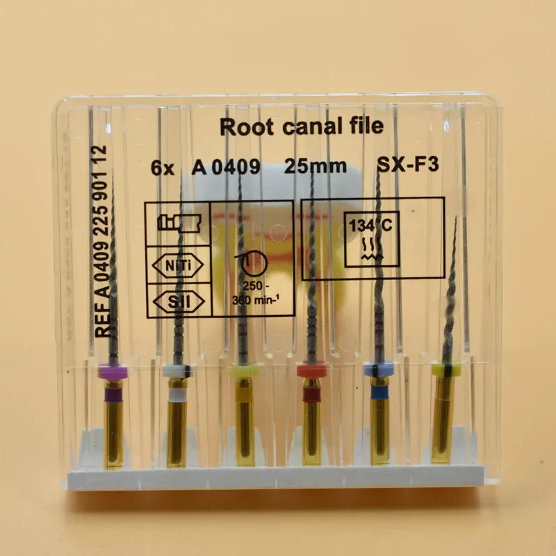 Dental Super Files Endo Rotary Files Endodontic Niti Files 21Mm 25Mm Nickel Titainium Instrument Sx-F3 Dentistry