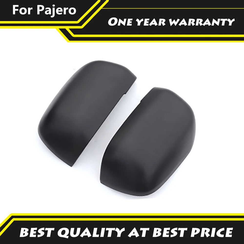 

2 Psc ABS Matte Black Side Mirror Decorative Covers Trims Fit For Mitsubishi Pajero 2007-2021 Car Protection Accessories