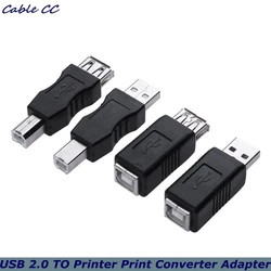 USB2.0 A Male & A Female to B Female Printer Print Converter Adapter Connector USB 2.0 Port Retail wholesale USB 2.0 Adapter