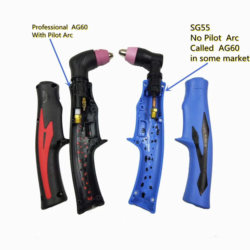 Professional AG60 Torch SG55 Torch Plasma Cutter Gun with/without Pilot Arc Plasma Torch 60A Plasma Cutting Torch