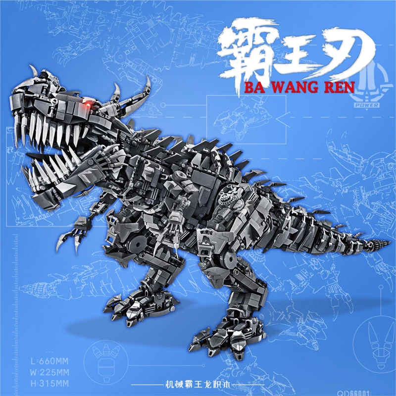 ใหม่การวิเคราะห์ไดโนเสาร์ Tyrannosaurus Rex Building Blocks ประกอบรุ่น Idea Dragon อิฐ DIY ของเล่นของเล่นสำหรับของขวัญเด็ก