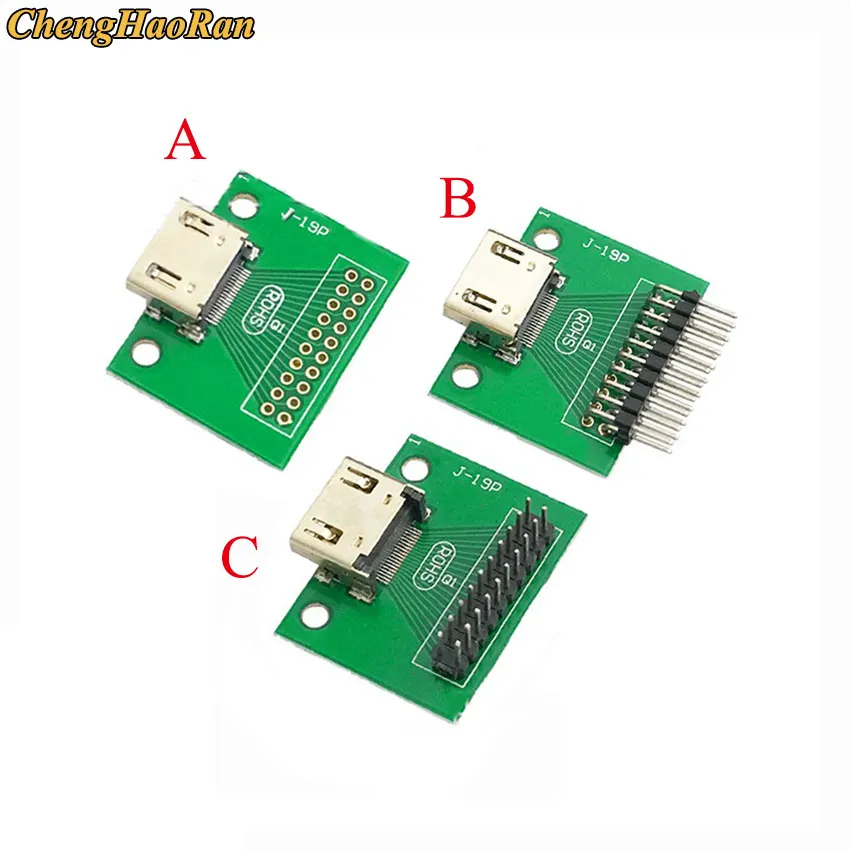 

1Pcs HDMI-Compatible A Type 19Pin PCB Board Bond Wires Seals HD HDMI Socket Connector Female Seat Test Female Seat gold-plated