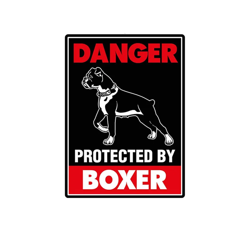 20*30cm 1 Pcs Danger Protected By Rottweiler Beware of Dog Warning Sticker Adhesive Labels PVC Waterproof Car Sticker