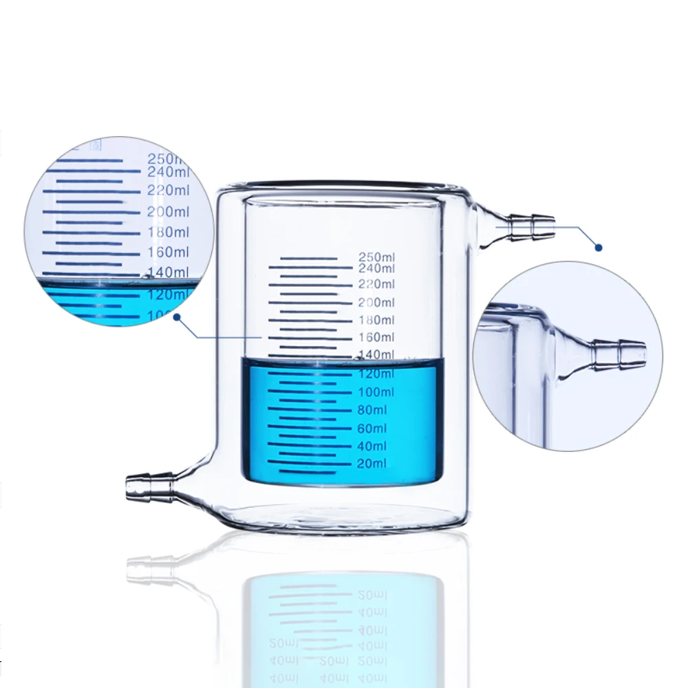 Double beaker Jacketed beaker Laminated glass beaker Photocatalytic reactor chemical experiment instrument teaching