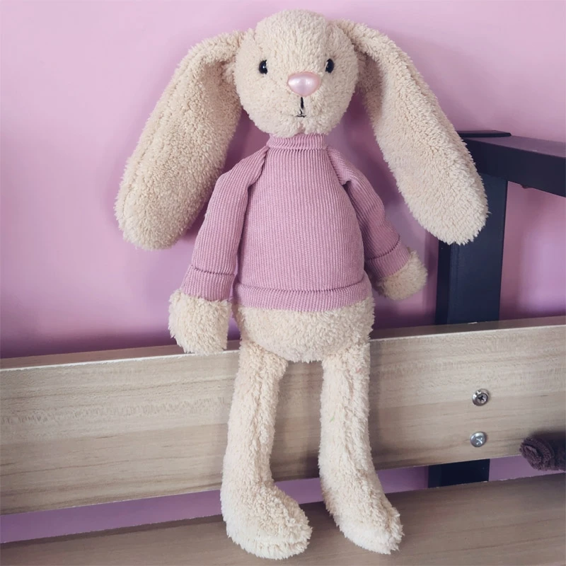 New Design Rabbit Plush Toy Cute Stuffed Animal Dressed Dolls Kawaii Soft Terry Velvet Dog Rat Toy For Girl Baby Christmas Gifts