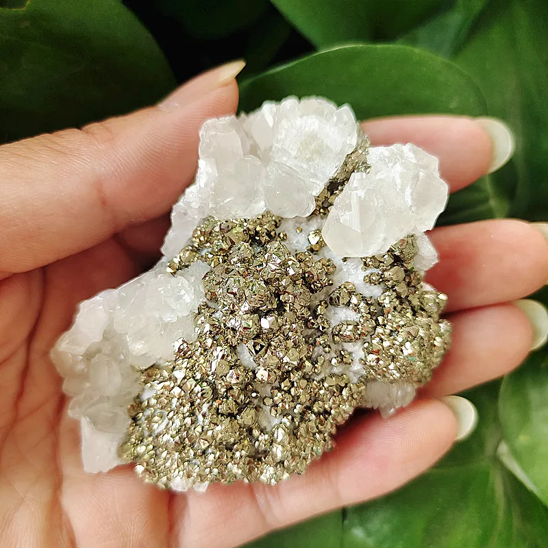 

Natural Stone Crystal Chalcopyrite And Calcite Real Mineral Specimens Displayed Home Decoration Display Displaying Reiki Healing