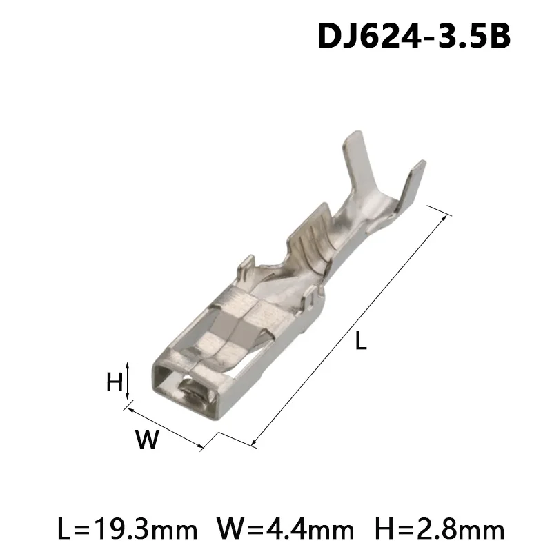 2000 pcs H62 brass tinned 3.5mm automotive terminal Automotive connector female terminal DJ624-3.5B