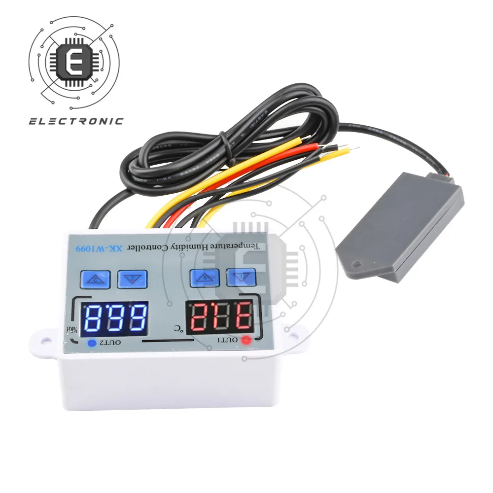 W1099 LCD Intelligent Digital Display Temperature Humidity Controller Regulator Heating Cooling Control Thermometer Hygrometer