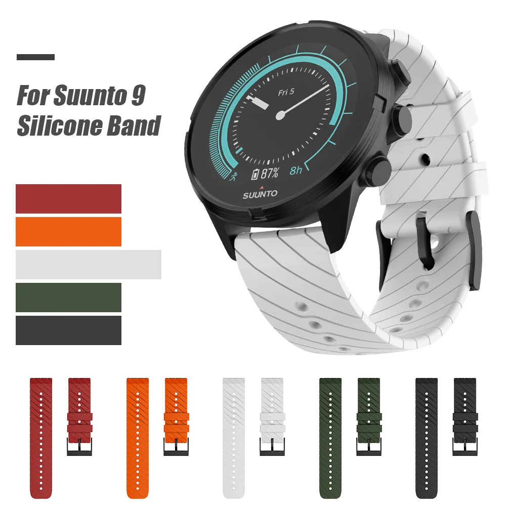 Sport Silicone Watchbands for SUUNTO 9 Baro Bands Soft Silicone Wristband Repalcement for SUUNTO Spartan /9 Baro Copper Strsp