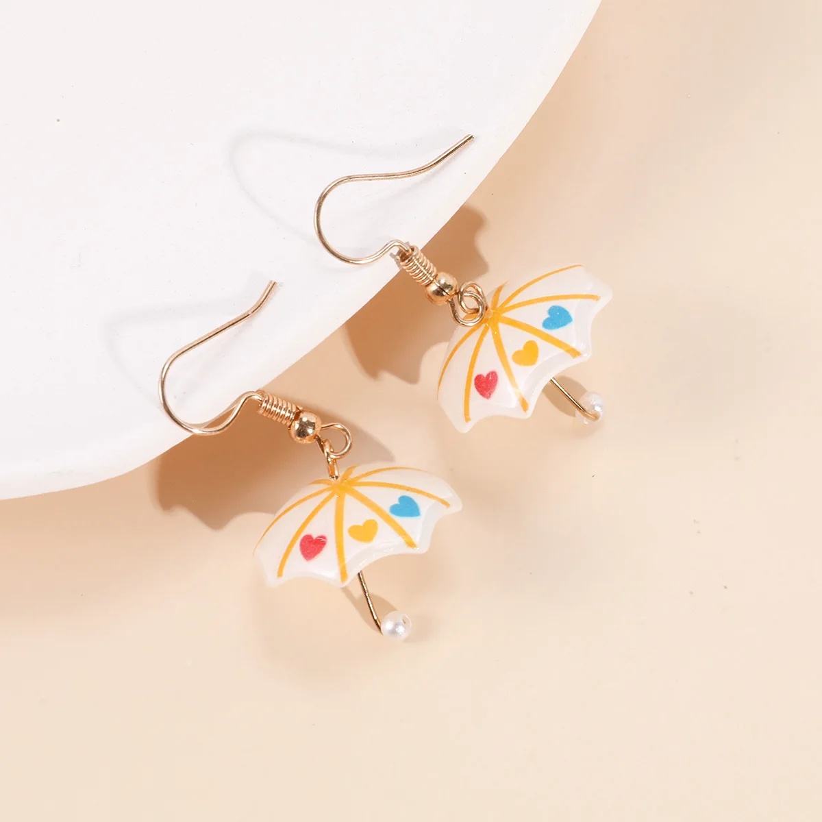 Rainbow Color Umbrella Cute Earrings For Girls Women Unqiue Floral Small Umbrella Earrings Femme Sweet Fashion Jewelry Wholesale