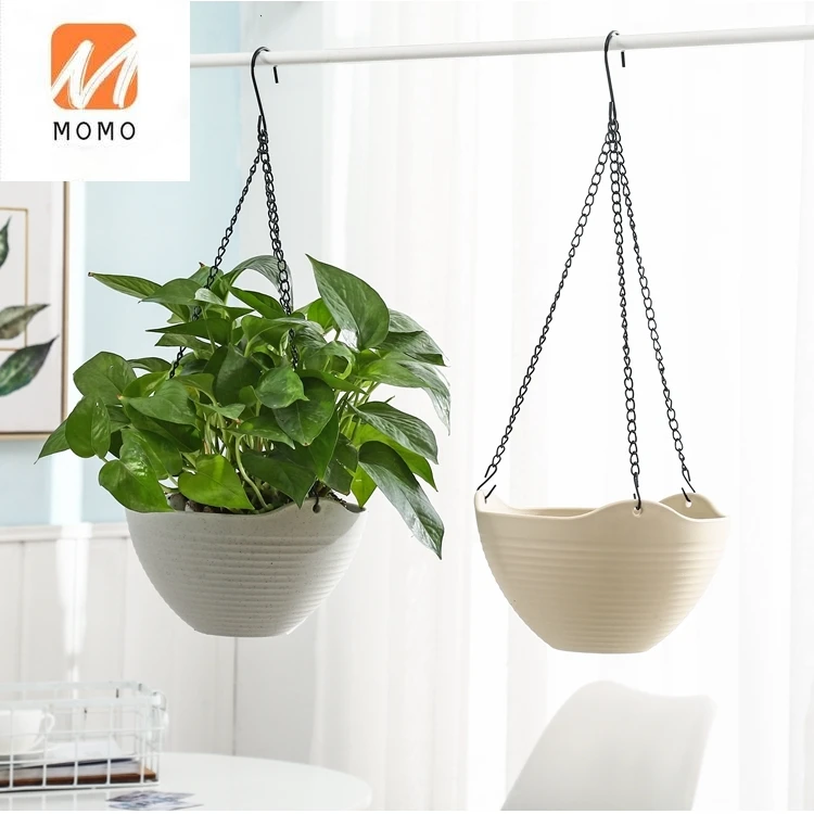 High quality Garden Sturdy hanging  PP plastic plant pot 1.3L 2.1L 3.2L