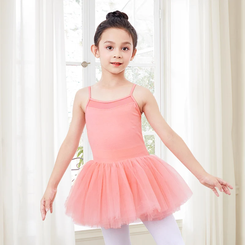 Ballet Leotards for Girls Ballet Tutu Dress Children Mesh Splicing Dance Tutu Pettiskirt Toddler Camisole Princess Dress