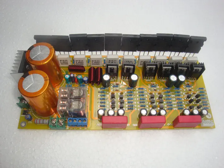 

C5200 A1943 tube Dual AC 32V 280W + 2X100W high power three-channel pure rear amplifier board