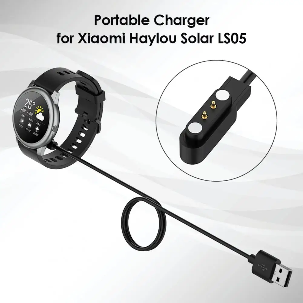 60/100Cm Lâu Bằng Nhựa Có Từ Tính Đồng Hồ Thông Minh Dây Cáp Sạc Nhanh Sạc Cho Xiaomi Haylou Năng Lượng Mặt Trời LS05