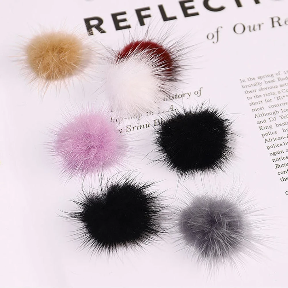 1pc Hot Cute Removable 3D Soft Pom Detachable Nail Pom Fluffy Plush Ball