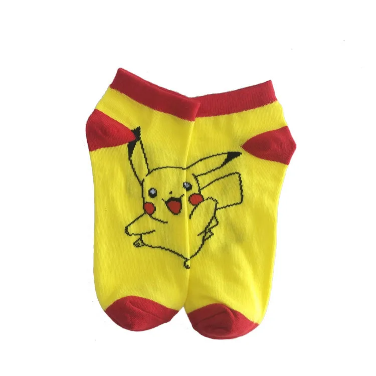 Men Fashion Ankle Cotton Socks Action Figure Pokemon Pikachu Sport Cartoon Christmas Lovers Boat Socks For Teens Man Women image 3