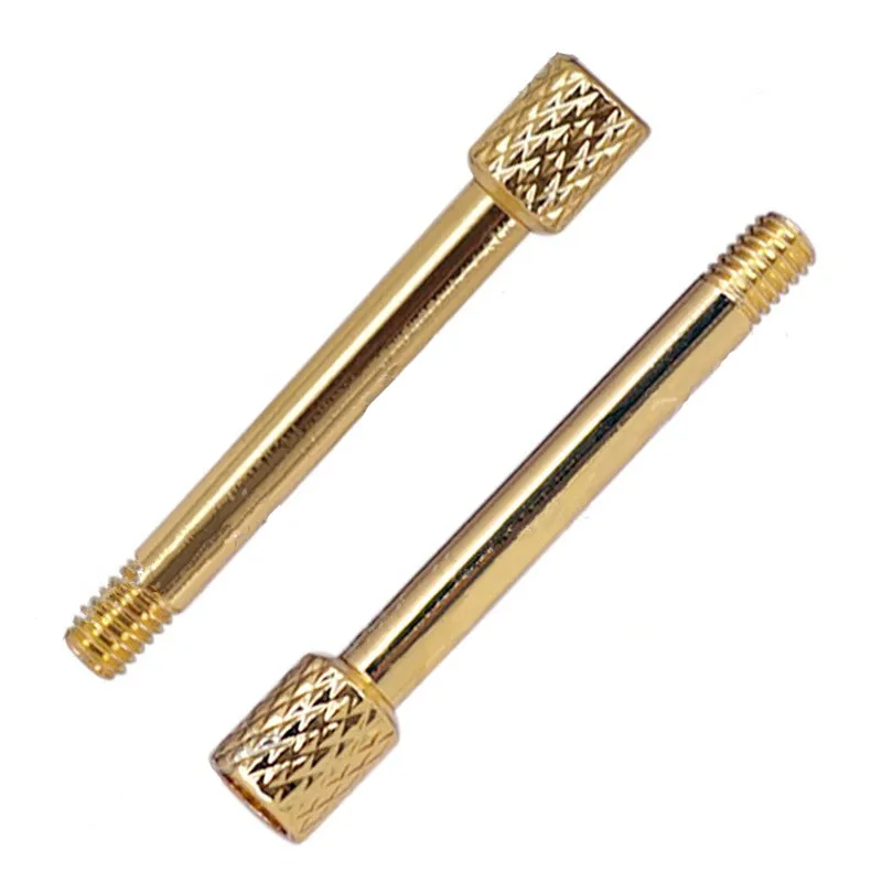 6 Teile/los Messing Elektrische Gitarre Tremolo Brücke Sattel Klemme Lock String Schraube Durch Schraube Musical Instrument Zubehör – Detail 14