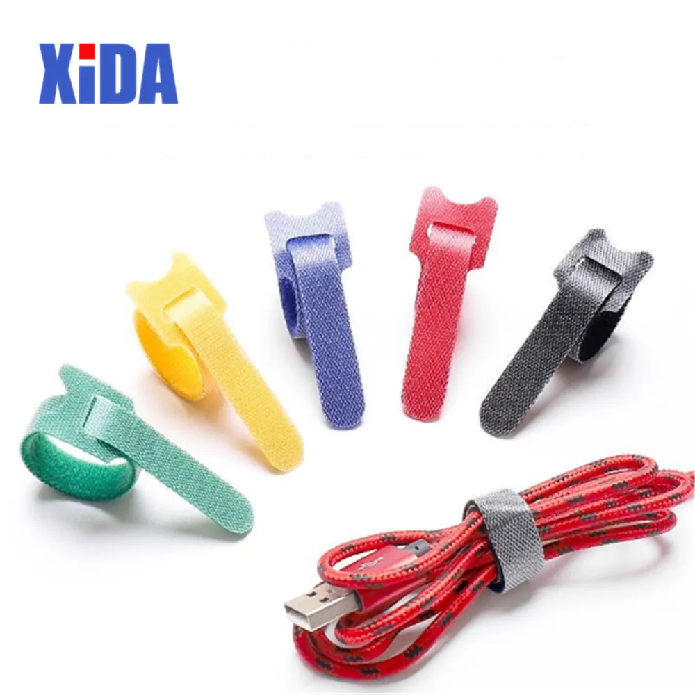 10/30/50Pcs 12x150mm Reusable Ties Hook And Loop Fastener Double-Sided Tape Nylon Velcros Cable Ties Velcros Strap Wire DIY