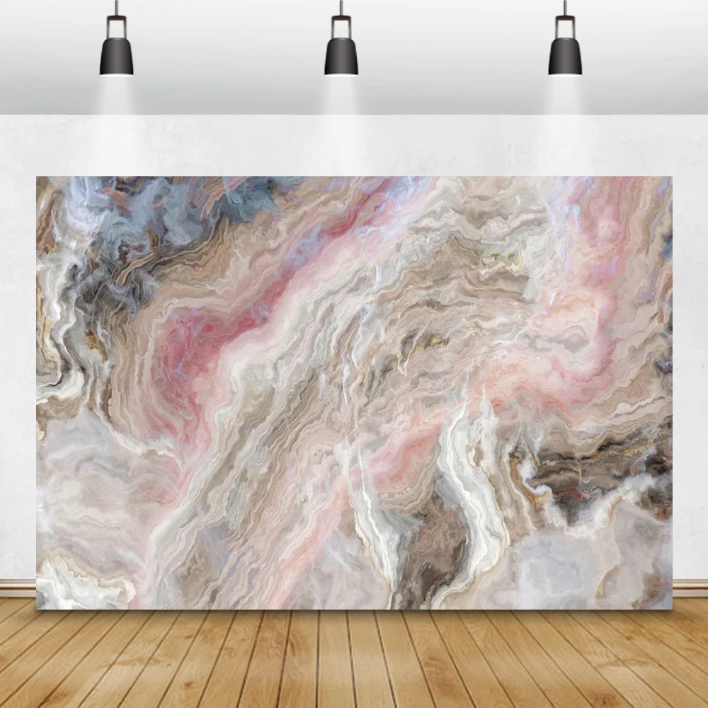 Laeacco Мрамор текстуры фото фон абстракция Винтаж масляная роспись комнаты с металлическим украшением вечерние фон для фотосъемки фотосессия Фотостудия