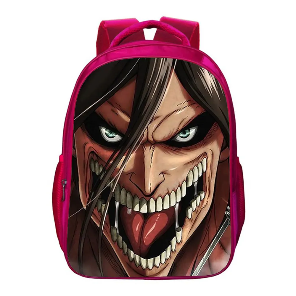 

Attack On Titan BackpackTeens Fashion Zipper Bagpack Travel Outdoor Bags Kids Casual Backpack Anime Cartoon Printing School Bag