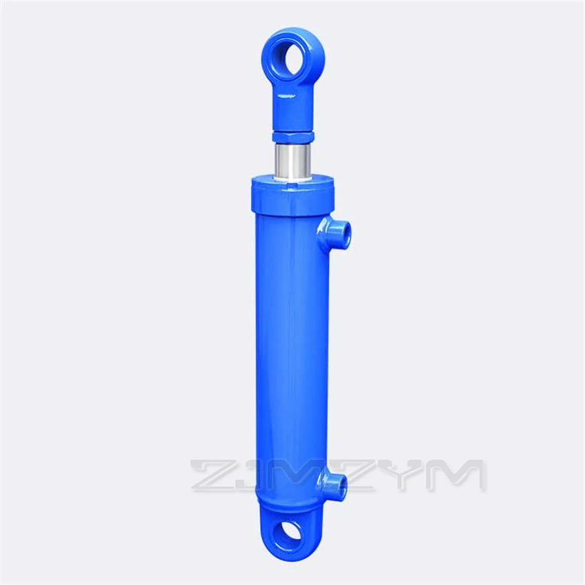 63*35*1300mm/1500mm Hydraulic Oil Cylinder Heavy Duty Two-way Lifting Solid Electroplating Earring Cylinder 5 Tons Hydraulic Ram