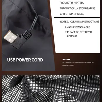 9 Heated Vest Zones Electric Heated Jackets Men Women Sportswear Heated Coat Graphene Heat Coat USB Heating Jacket For Camping 3