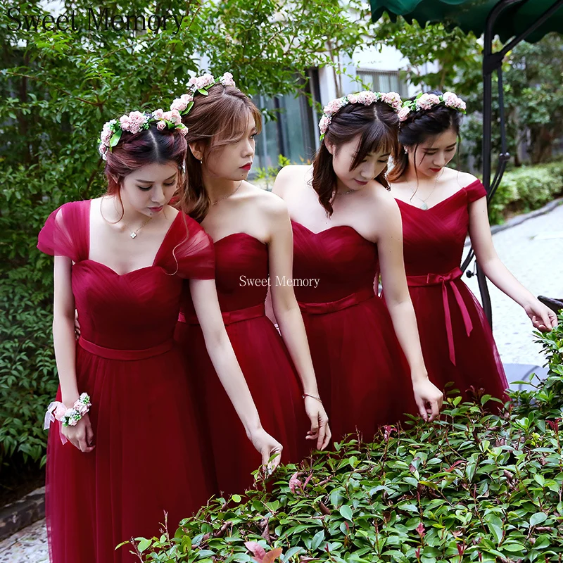 Vestidos de dama de honor largos hechos a medida, vestido elegante para mujer, vestido de invitado de boda, actuación de Coro, vestido de graduación de tul