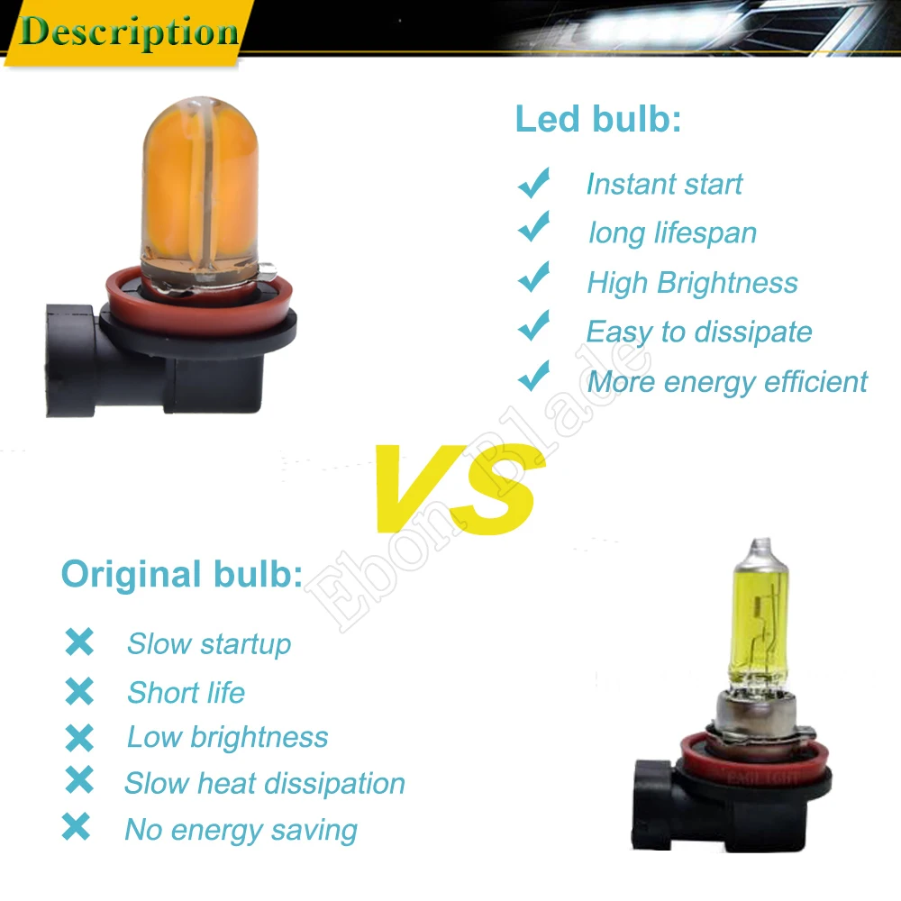 2 szt. Żarówka przeciwmgielna led H8 H11 H16 JP bursztynowa żółta pomarańczowa obudowa silikonowa COB 48 SMD Auto lampa przeciwmgielna światła do