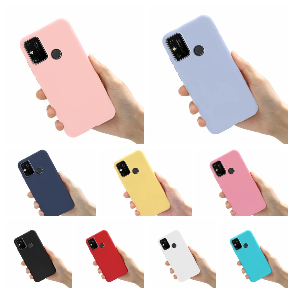 Matte Non-Slip Liquid Soft Silicone Candy Pudding Phone Case  For Huawei Honor 9A 9 A GSM / HSPA / LTE Cell Phone Accessires6.3